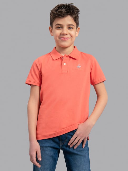 boys coral polo