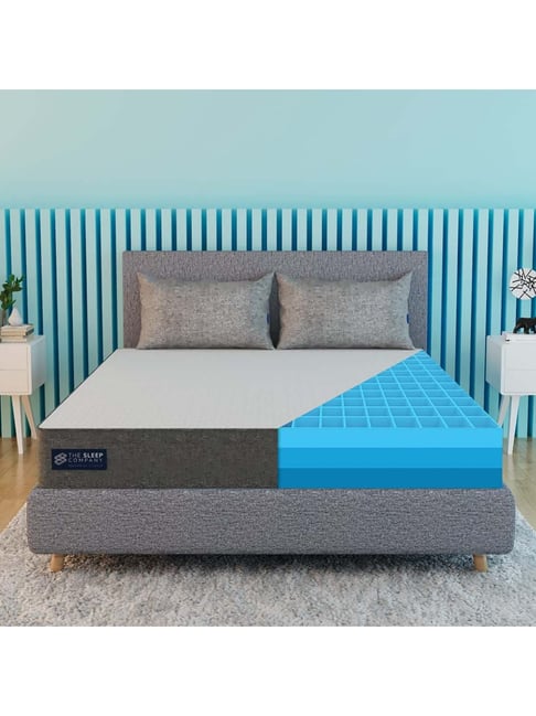 The Sleep Company White Patented SmartGRID Luxe Mattress -(Single - 78 L...