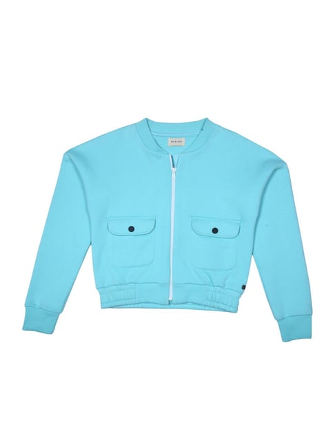 Gini & Jony Kids Sky Blue Regular Fit Sweatshirt