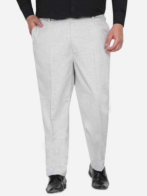 Plus Size White Lycra Trousers  DESINOORCOM