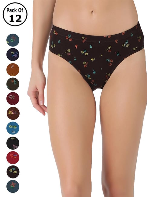 Dollar Missy Multicolor Printed Panty (Pack of 12)