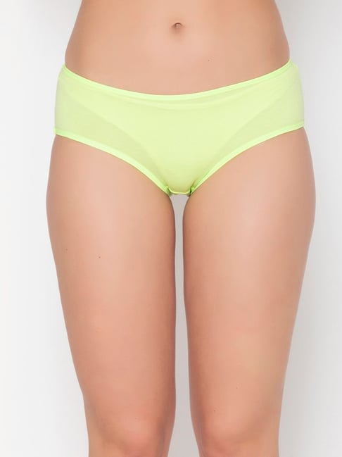 Clovia Green Cotton Hipster Panty Price in India