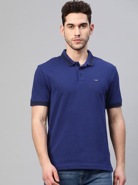 Levis Levi's Dark Blue Regular Fit Polo T-Shirt