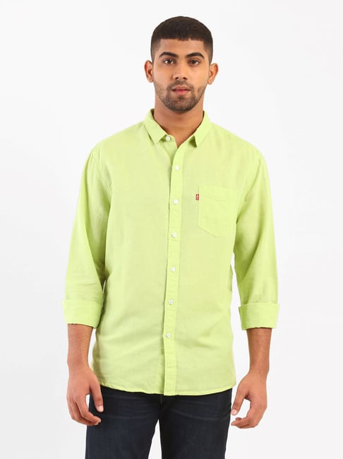 Levis Levi's Lemon Green Slim Fit Shirt