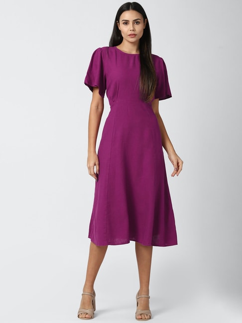 Van Heusen Purple Regular Fit Dress Price in India