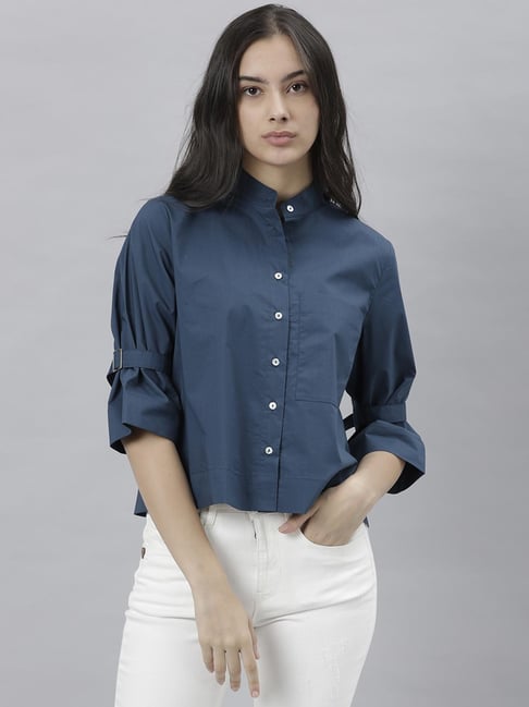 RAREISM Blue Regular Fit Shirt Price in India