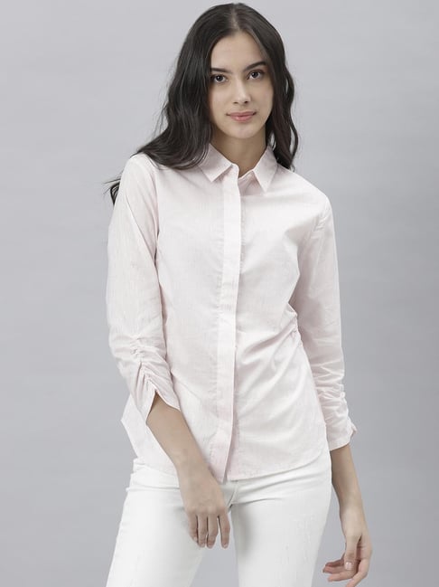 RAREISM Light Pink Regular Fit Shirt Price in India