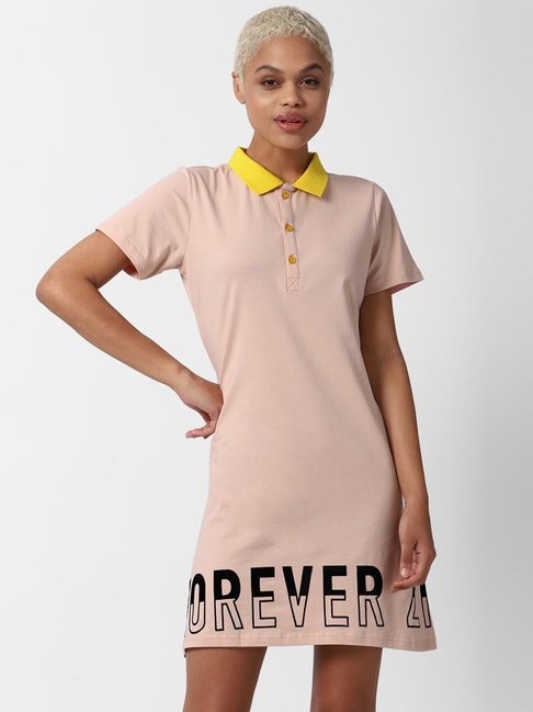 Forever 21 Pink Graphic Print Dress Price in India