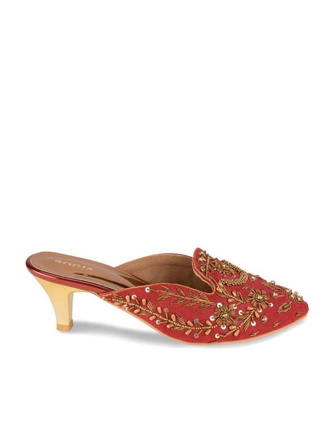 Rocia by Regal Women's Maroon Mule Shoes Price in India