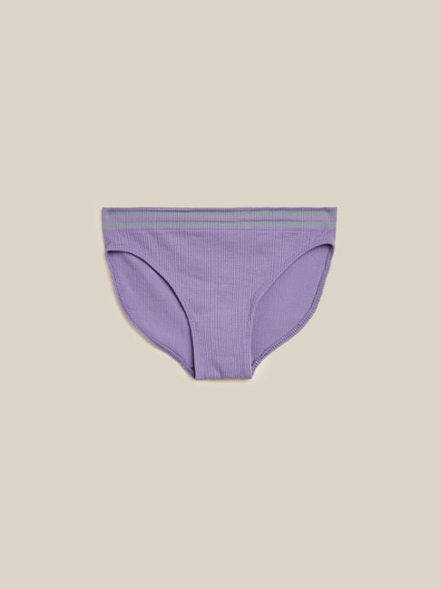 Superstar by Westside Lilac Bikini Ribbed Briefs Price in India
