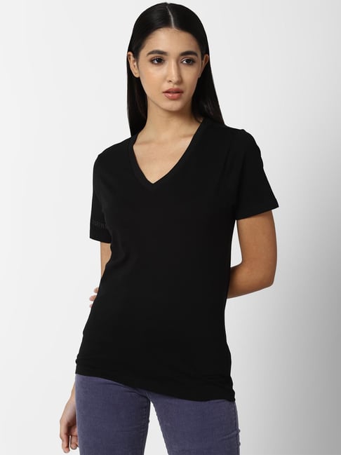 Forever 21 Black Regular Fit Top Price in India