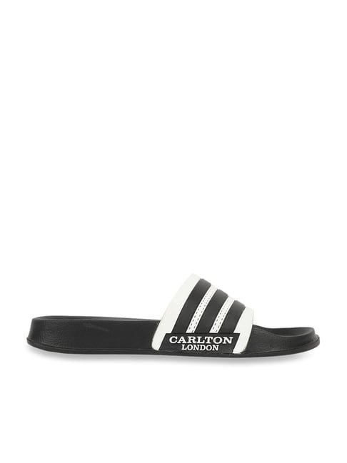 Buy CL Sport by Carlton London Men s White Black Slides for Men