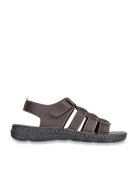 Carlton London Men's Brown Fisherman Sandals