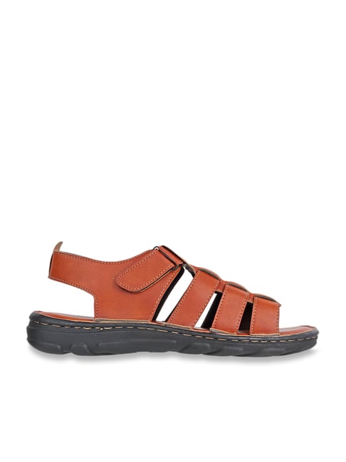 Carlton London Men's Tan Fisherman Sandals