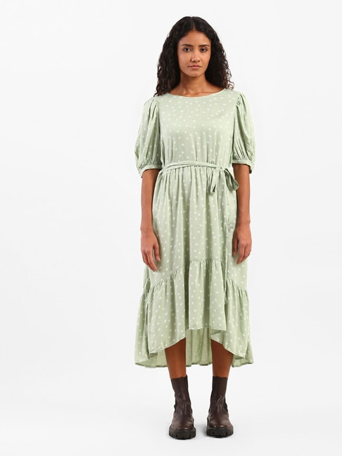 Levi's Light Green Printed Dress Price in India
