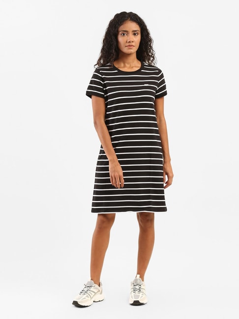 Levi's Grey & White Striped Dress Price in India