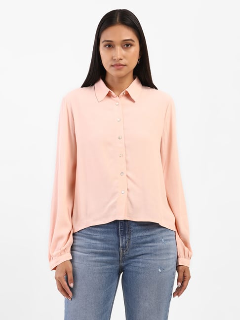 Levi's Pink Regular Fit Shirt Price in India