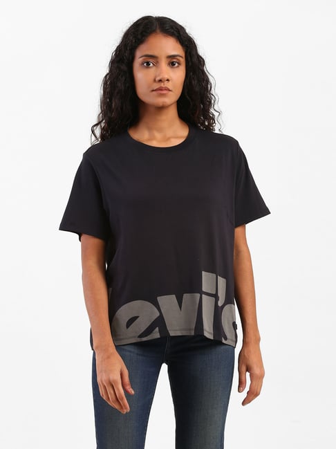 Levi's Black Graphic Print T-Shirt Price in India