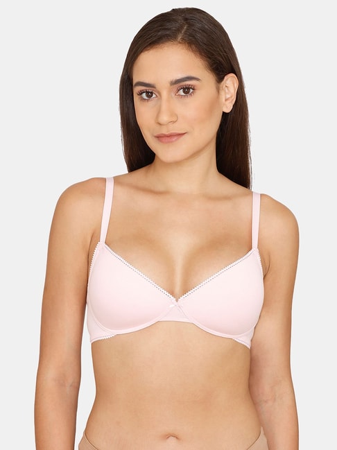 Buy Rosaline by Zivame Pink Under Wired Padded T-Shirt Bra for Women Online  @ Tata CLiQ