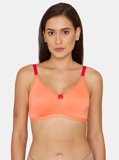 Zivame Orange Non Wired Non Padded T Shirt Bra Price in India