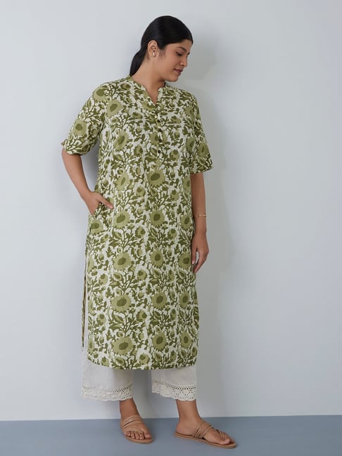 Diza Curves by Westside Sage Floral Design Straight Kurta Price in India