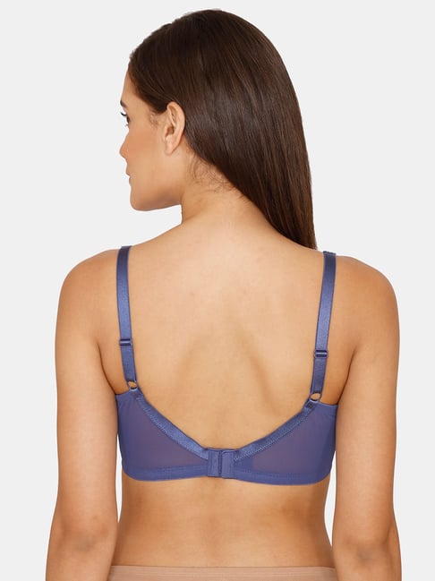 Buy Zivame Blue Solid Non Wired Non Padded Minimizer Bra - Bra