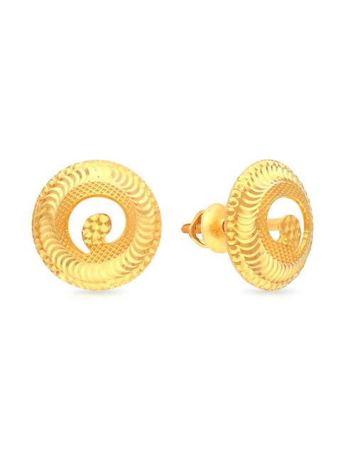 22K Gold Earrings For Women - 235-GER15535 in 2.900 Grams