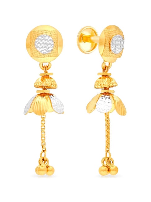 Malabar Gold & Diamonds 22k (916) Yellow Gold Stud Earrings for Girls :  Amazon.in: Fashion