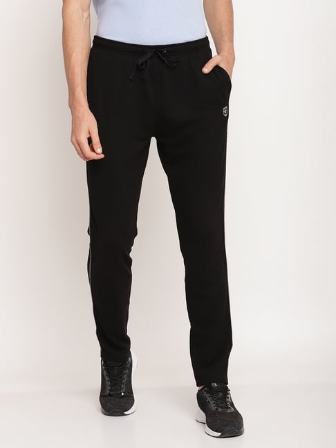 Octave Black Regular Fit Trackpants-Octave-Apparel-TATA CLIQ