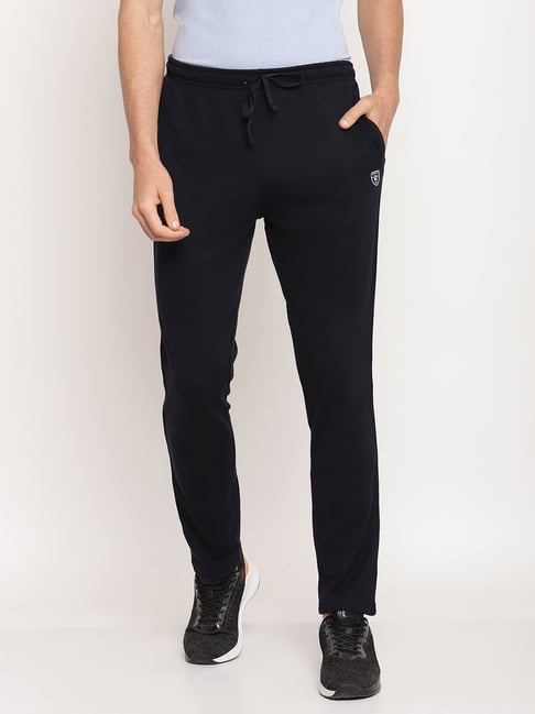 Octave Navy Regular Fit Trackpants-Octave-Apparel-TATA CLIQ