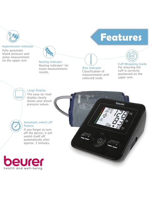 Beurer BM 30 Upper Arm Blood Pressure Monitor (Black)