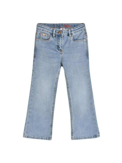 Elle Kids Blue Solid Jeans