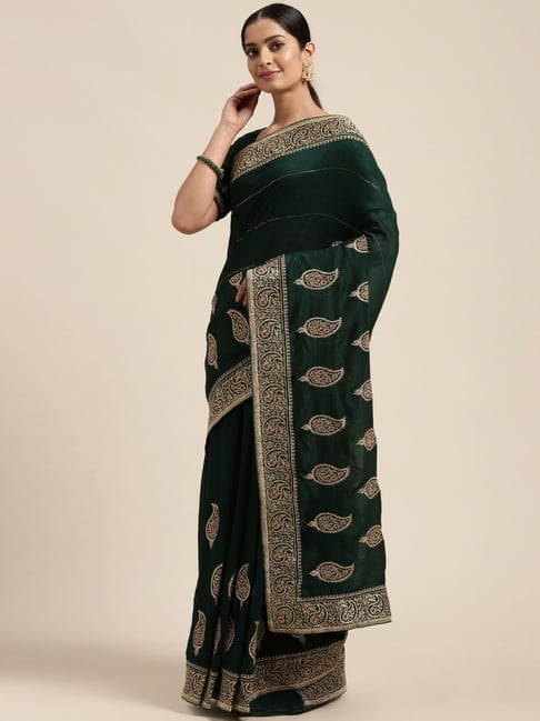 Buy Green Sarees for Women by MORCHARI Online | Ajio.com