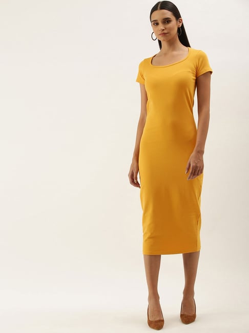 Dillinger Yellow Cotton Dress Price in India