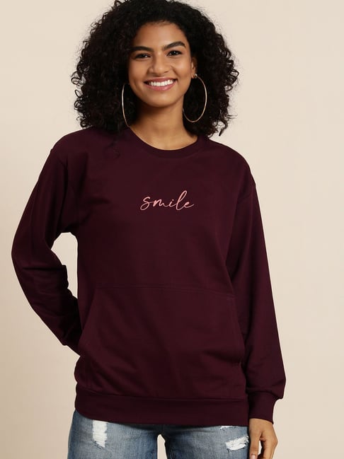 Maroon 2024 cotton sweatshirt