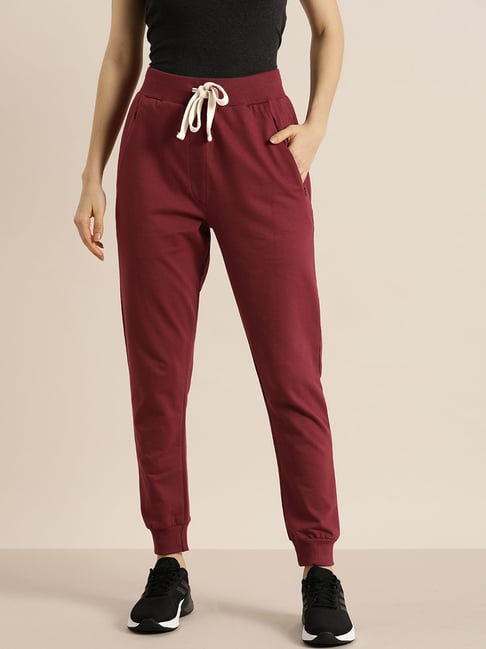 Maroon discount joggers womens