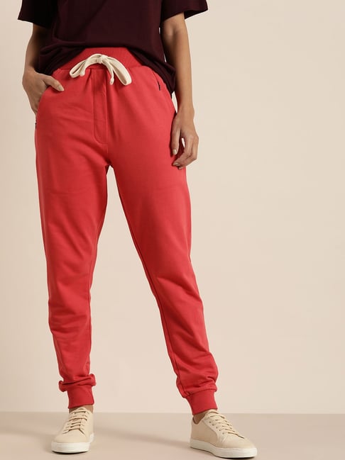 Dillinger Red Cotton Joggers