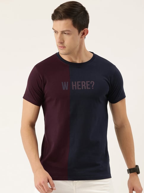 Buy Maroon Tshirts for Men by DILLINGER Online