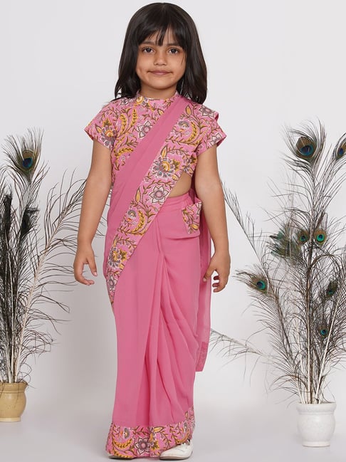 Indian Saree Party India Sari Bollywood Dress Girls Traditional Indian Kids  Clothes For Children - AliExpress