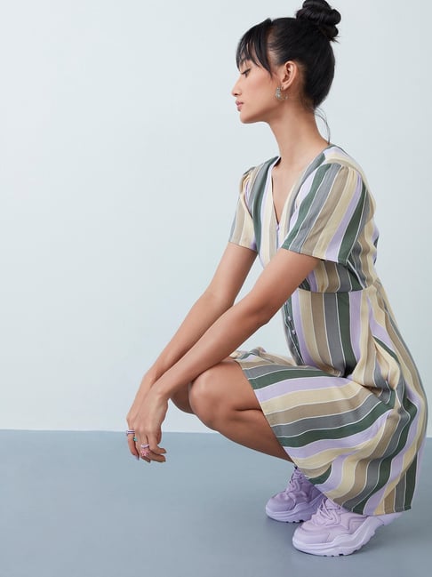 Nuon by Westside Multicolour Stripe-Patterned Dress Price in India