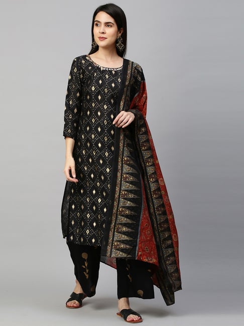 fashor black kurta