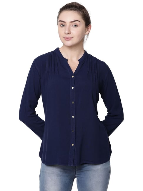 Identiti Blue Regular Fit Shirt Price in India