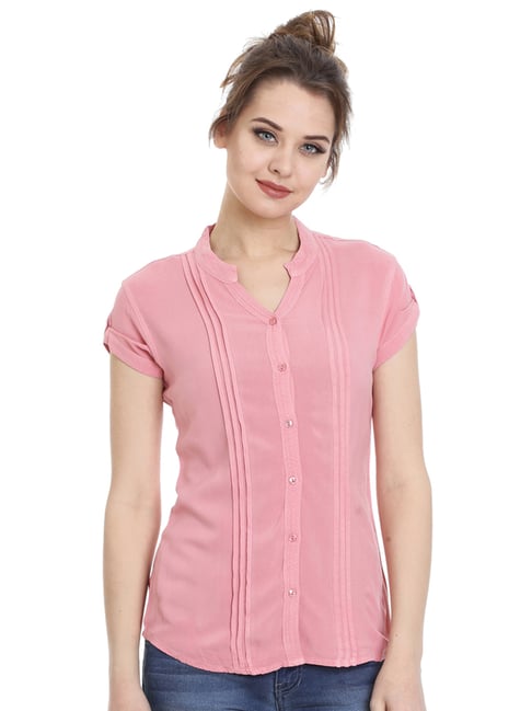 Identiti Pink Regular Fit Shirt Price in India