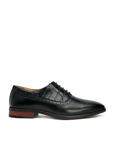 San Frissco Men's Black Brogue Shoes