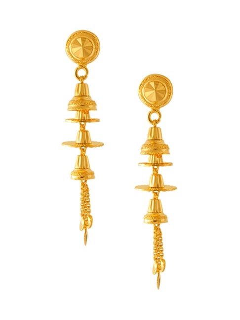 22K Gold Hanging Earrings - ER-360