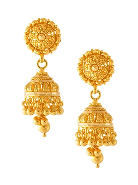 PC CHANDRA মাত্র 4 gram থেকে শুরু light weight regular wear gold earrings +  bridal kanbala jhumka - YouTube