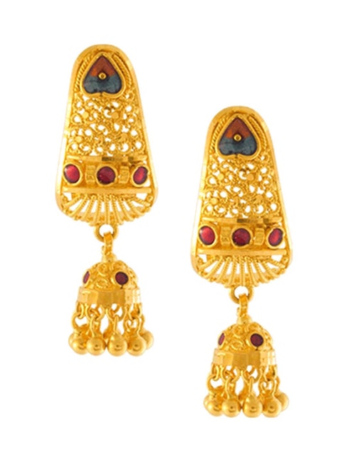 PC CHANDRA JEWELLERS  From 2 Gram To 6 Gram Light Weight Gold Earring  Design With PriceCrazyJena  YouTube