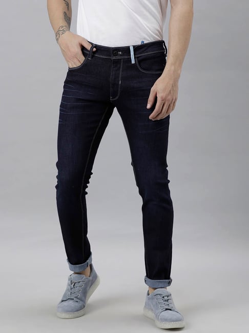 Rare Rabbit Dark Blue Slim Fit Jeans 