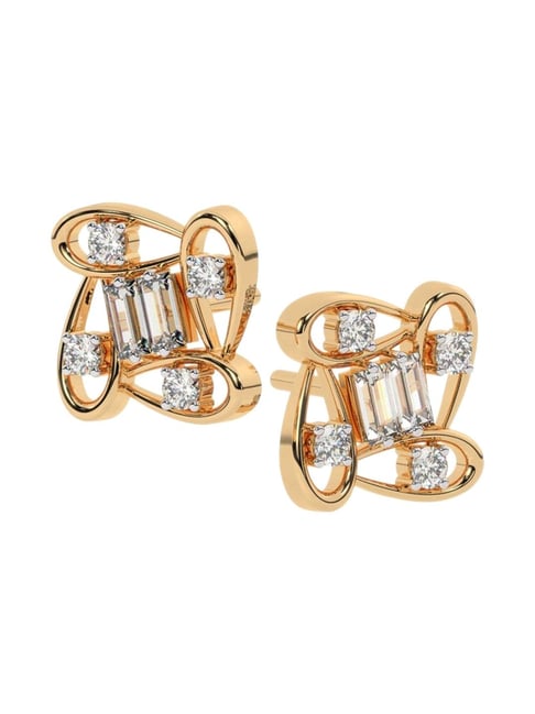 Vs 18k Gold Earrings Today Gold Price 14 Carat Chandra Jewellers