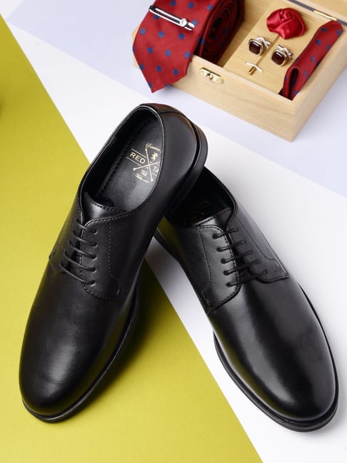 Red Tape Men's Jet Black Derby Shoes